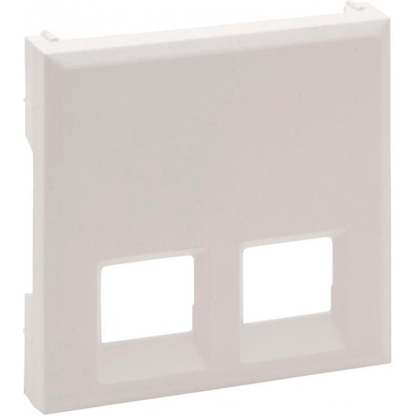 Legrand 864143 Abdeckung 2-fach RJ11/RJ45 Niloe Step ultraweiß (Inhalt 10 Stück)