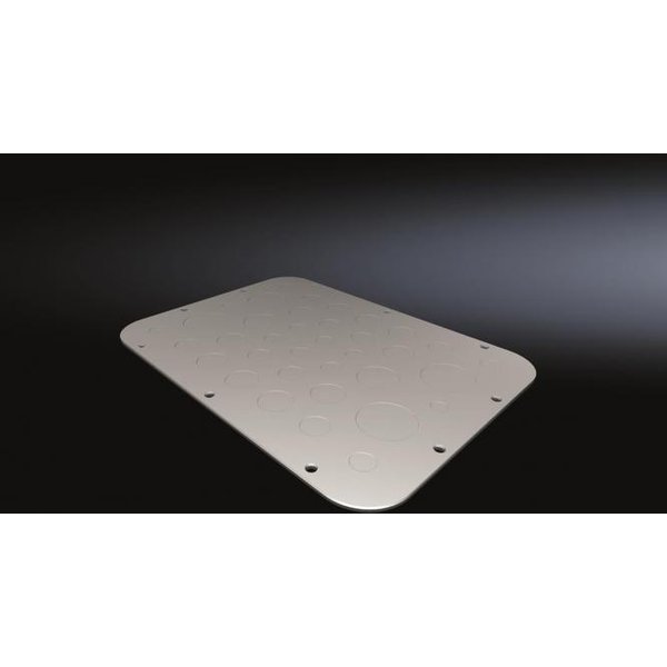 Rittal Metall-Flanschplatte AX 2575100 mit metrischer Vorprägung,BT: 301x221 mm