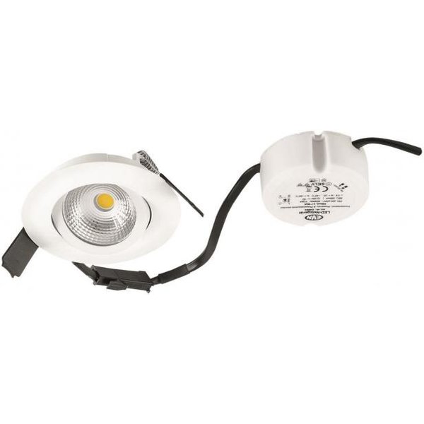 EVN Einbaustrahler Compacto ESW44N60102 6W 683lm 3000K IP44 dim schwenkb DA68 ws