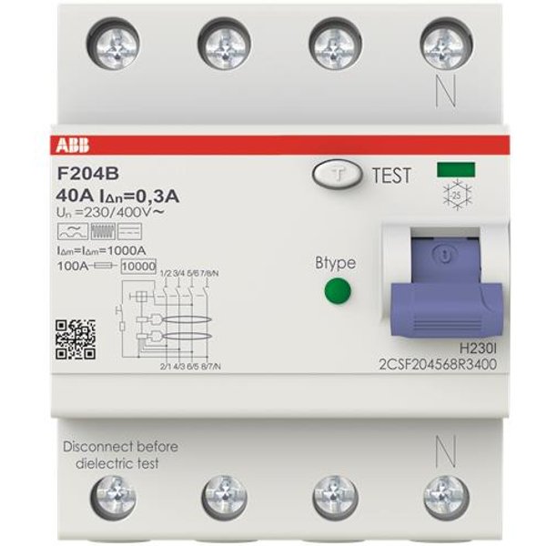 ABB FI-Schutzschalter Typ B F204B-40/0,3 4P 40A 300mA Allstromsensitiv