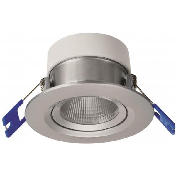 Opple LED-Einbauspot Chiara 541003410800 IP44 6W 450lm 2700K DA68 alu schwenkbar