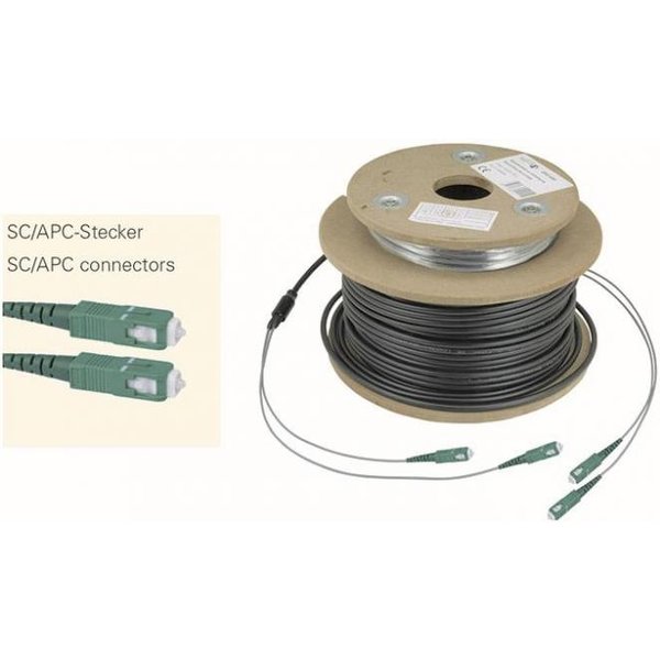 Televes Optisches TWIN - OSMD50SCAPC Erdkabel 50m m.4 x Stecker SC/APC