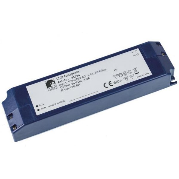 RUTEC LED Netzgerät 24V 100W IP20 85274 100-240V LBH 204x54x30mm