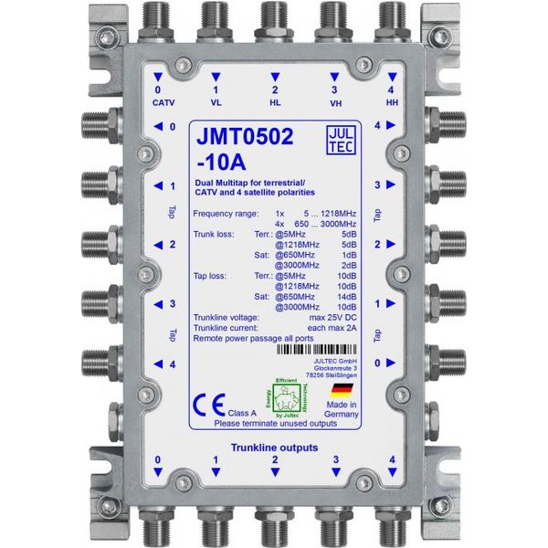 Jultec Mehrfachabzweiger JMT0502-10A 5Stammleitungen(passiv) 2 Abzweiggruppen