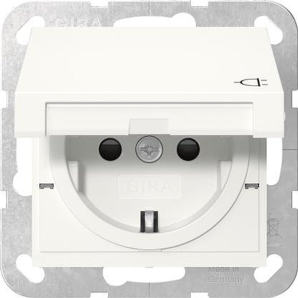 GIRA 441427 SCHUKO-Steckdose KD+Shutter System 55 Reinweiß seidenmatt