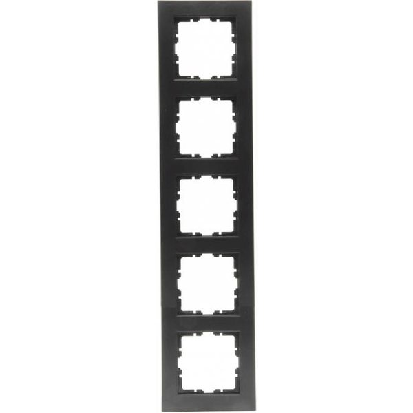 Kopp HK07-Abdeckrahmen 5-fach 402950006 Farbe:schwarz matt