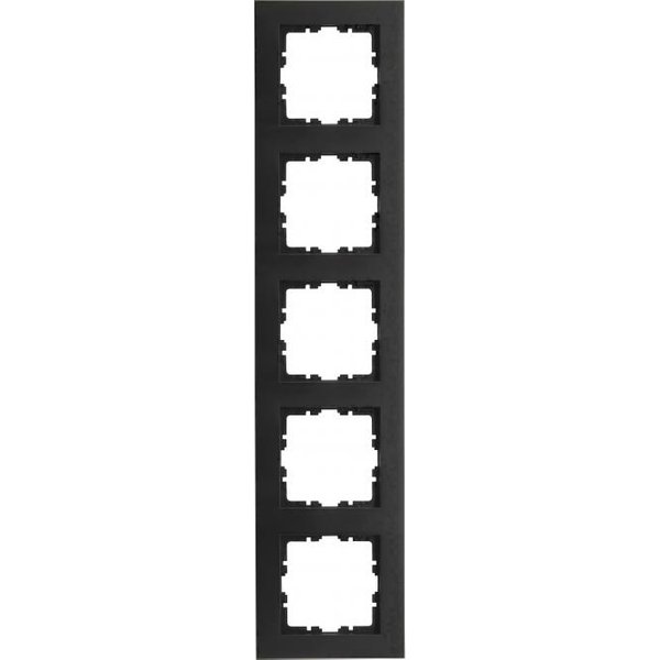Kopp HK07 PURE-Abdeckrahmen 407250000 5-fach Farbe:schwarz matt