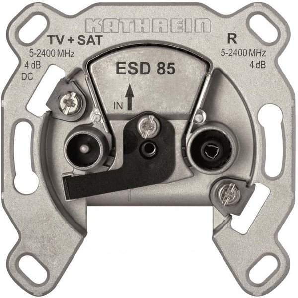 KATH Antennendose Stich 2fach ESD 85 0,15-30/87-108+47-68/118-2400MHz AD:1dB