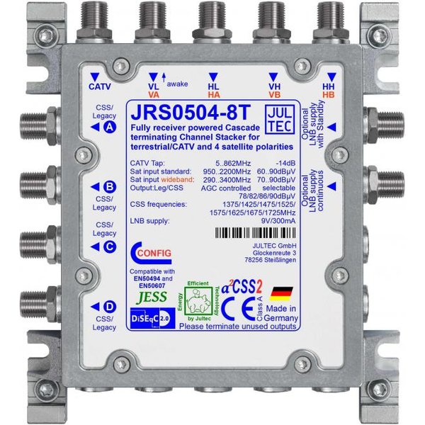Jultec Einkabelmultischalter JRS0504-8T 5 auf 4/8UB