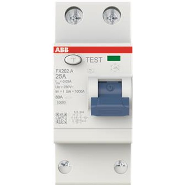 ABB FI-Schutzschalter FX202A-25/0,03 2P,Typ A,25A,30mA 2CSF202165R1250
