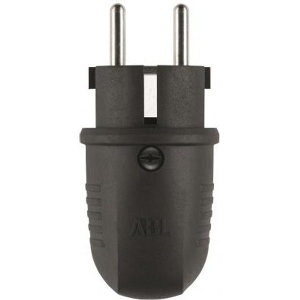ABL Original Winkelstecker 100000040 SCHUKO & fr-be Gummi (TPE) schwarz IP44