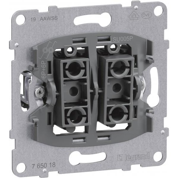 Legrand 765018 SEANO Einsatz Doppeltaster m.2 Wechselkontakten 10A