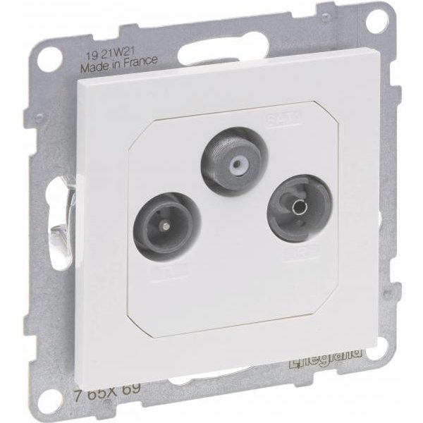 Legrand 765169 SEANO Enddose TV-R-SAT f. HD-TV in der Farbausführung Ultraweiß
