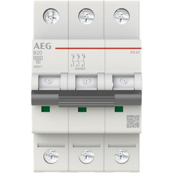 AEG LS-Schalter B 20A EN63B20 3-polig 6kA 2CDS253088R0205