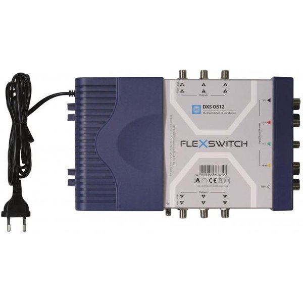 WISI FLEXSWITCH Multischalter DXS0512 5in12 aktiv mit Netzteil