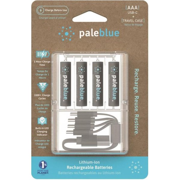 Paleblue Akku Li-Ion 1,5V Micro 150128 AAA USB-C 600mAh, 4er Blister 150128