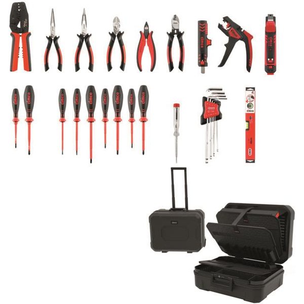 Cimco CimCase PRO Trolley 178600 Electric B1T2 31-teilig Taschen incl 2x