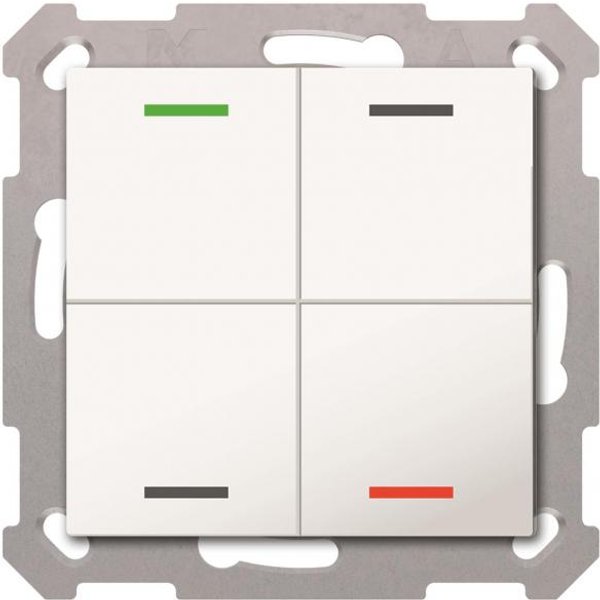 MDT TAL-5504002.02S KNX Taster Light 55 4-fach RGBW Reinws glänz.Neutral Secure
