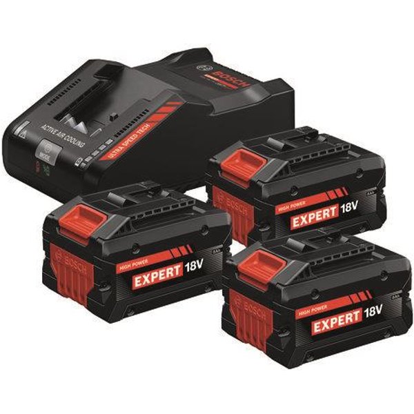 Bosch EXPERT Starter-Set 8Ah EXBA18V-80 +EXAL18V-160 3 Akkus 0615V0005R