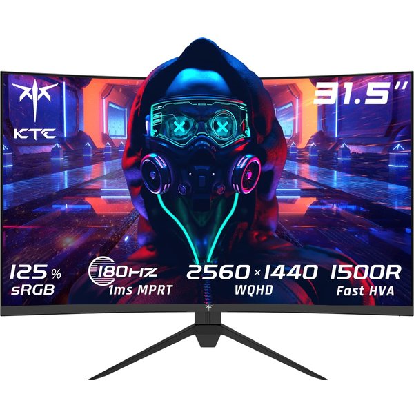 KTC H32S17 Curved Gaming-Monitor 32 Zoll 2560 × 1440 QHD HVA-Panel, 180Hz, 1500R