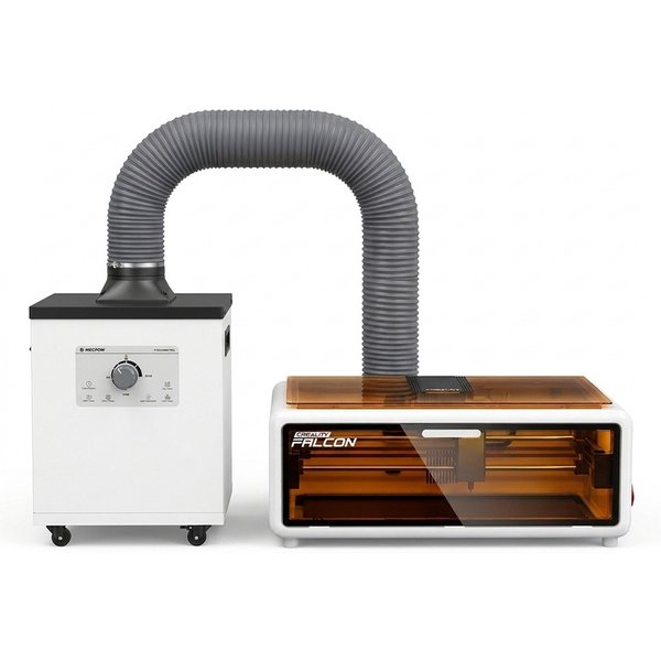 Creality Falcon A1 10W Lasergravierer Set mit Mecpow P150 Rauchabsaugung, Kamera, 600 mm/s, 3-Stufen-Filtersystem