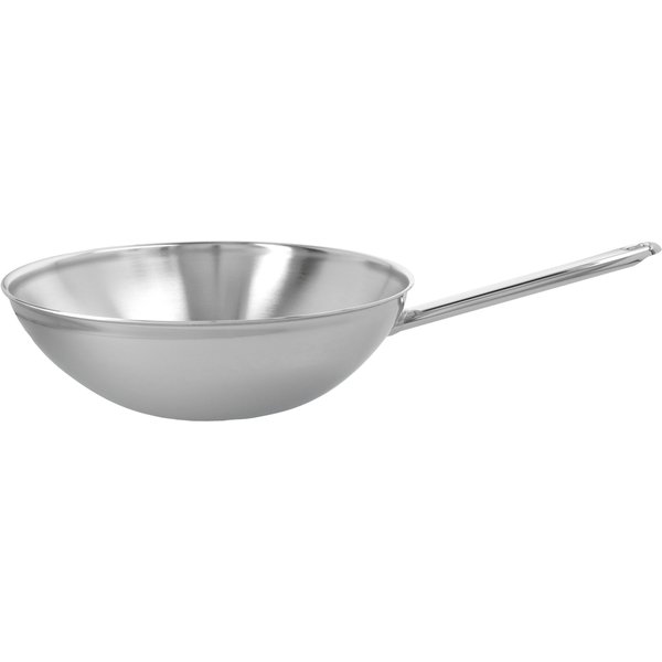 Demeyere Apollo 7 Wok fondo plano 30 cm, 18/10 Acero inoxidable, Plata