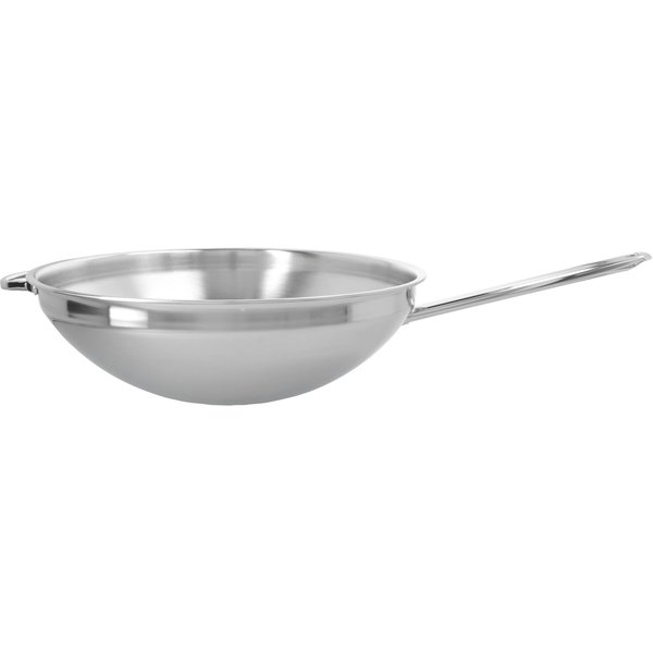 Demeyere Apollo 7 Wok fondo plano 36 cm, 18/10 Acero inoxidable, Plata