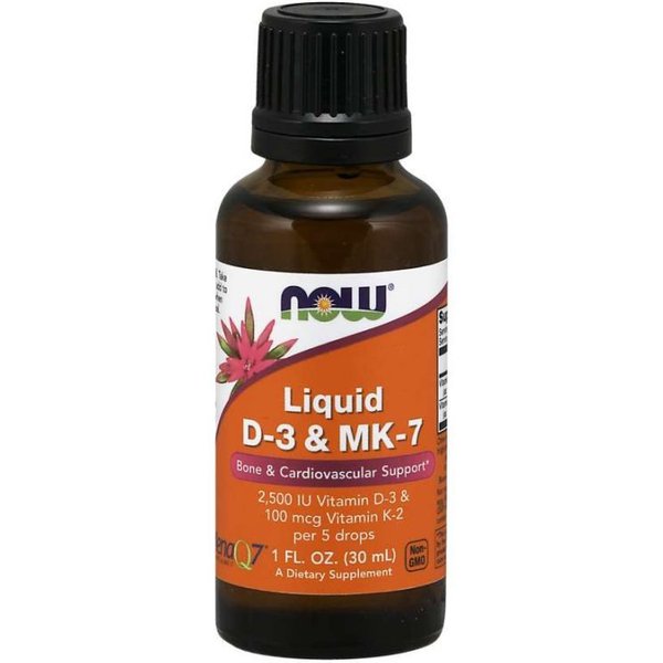 Witaminy D + K Now Foods Liquid D3 MK7 30ml