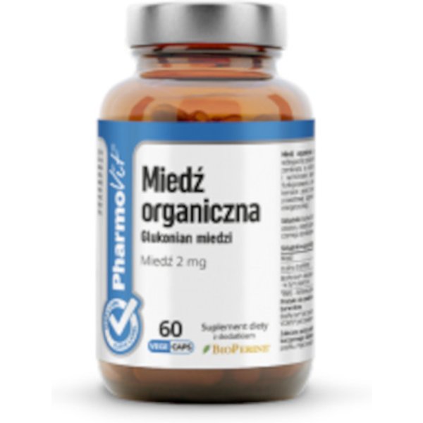 Minerały Miedź Pharmovit Miedź Organiczna 2mg 60vkaps