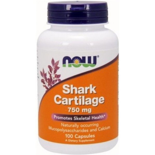 Regeneracja Stawów Chrząstka Rekina Now Foods Shark Cartilage 750mg 100kaps