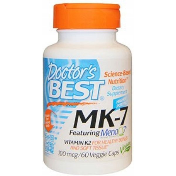 Witaminy K Doctor's Best Vitamin K2 MK-7 with MenaQ7 100 mcg 60vkaps