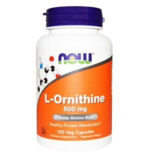 Aminokwasy Ornityna Now Foods L-Ornithine 500mg 120vkaps