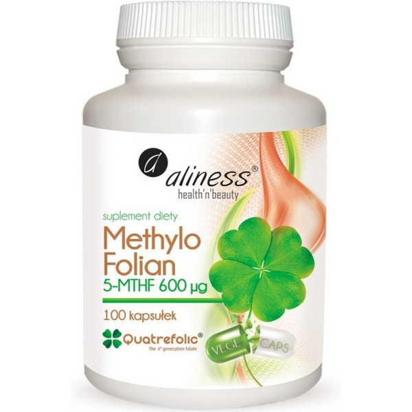 Witamina B Aliness Methylo Folian 5-MTHF 600 µg 100 kapsułek 100kaps