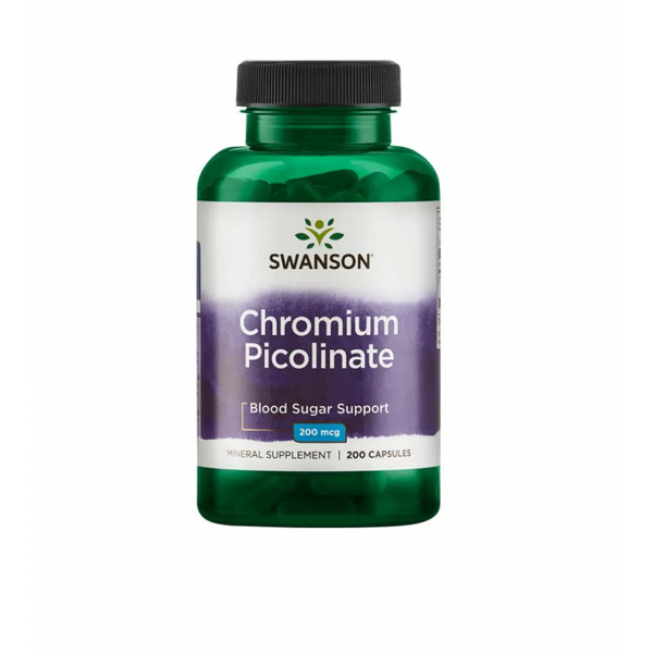 Minerały Chrom Swanson Chromium Picolinate 200mcg 200kaps