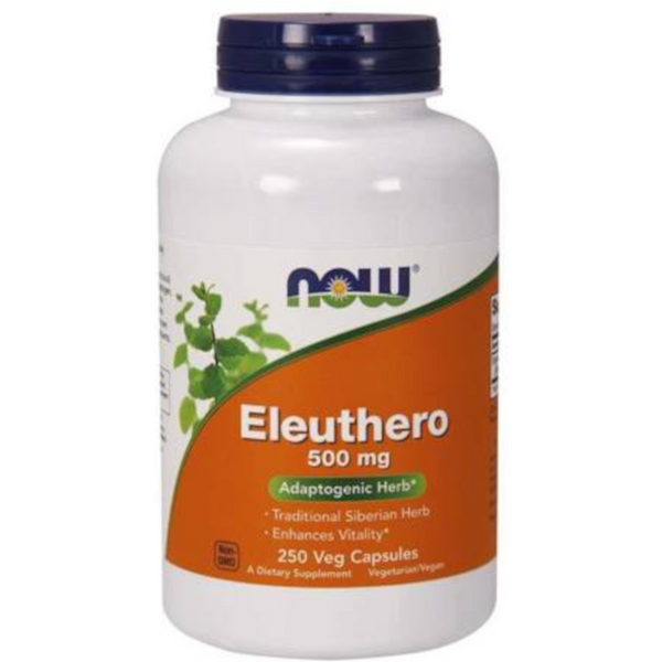 Adaptogeny Korzeń Żeń-szenia Syberyjskiego Now Foods Eleuthero 500mg 250vkaps