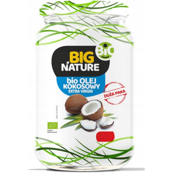 Zdrowa Żywność Olej Kokosowy Big Nature Olej Kokosowy Extra Virgin Bio 480ml