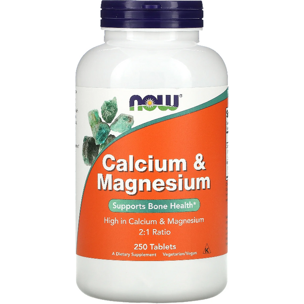 Minerały Wapń + Magnez Now Foods Calcium & Magnesium 250tab