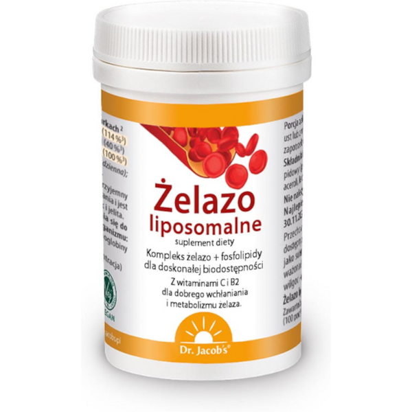 Minerały Żelazo Dr. Jacob's Żelazo Liposomalne 50g