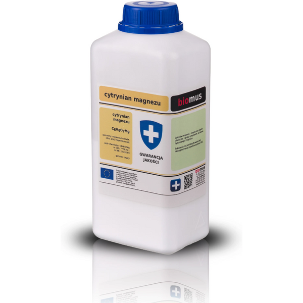 Minerały Magnez Biomus Cytrynian Magnezu 500g