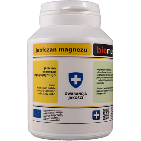 Minerały Magnez Biomus Jabłczan Magnezu 100g