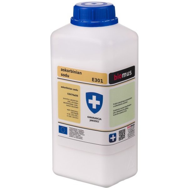 Surowiec chemiczny Askorbinian Sodu Biomus Askorbinian Sodu 1000g