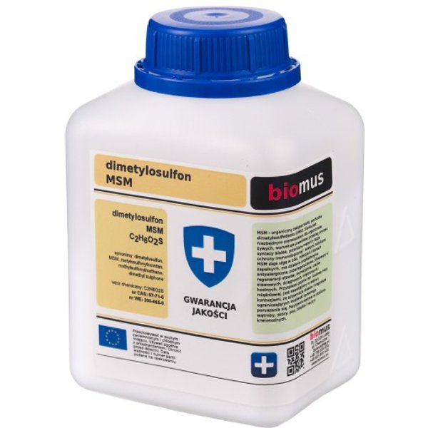 Regeneracja Stawów MSM Biomus Siarka Organiczna Metylosulfonylometan 500g