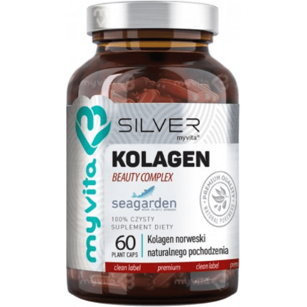 Wsparcie Włosów, Skóry, Paznokci Kompleks MyVita Silver Kolagen Beauty Complex 60kaps