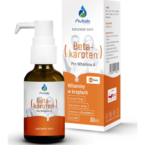 Witamina A Avitale BetaKaroten 4,5 mg, Pro Witamina A 30ml