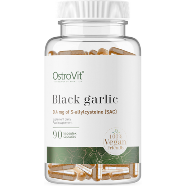 Wsparcie Odporności Czarny Czosnek Ostrovit Black Garlic 90vkaps