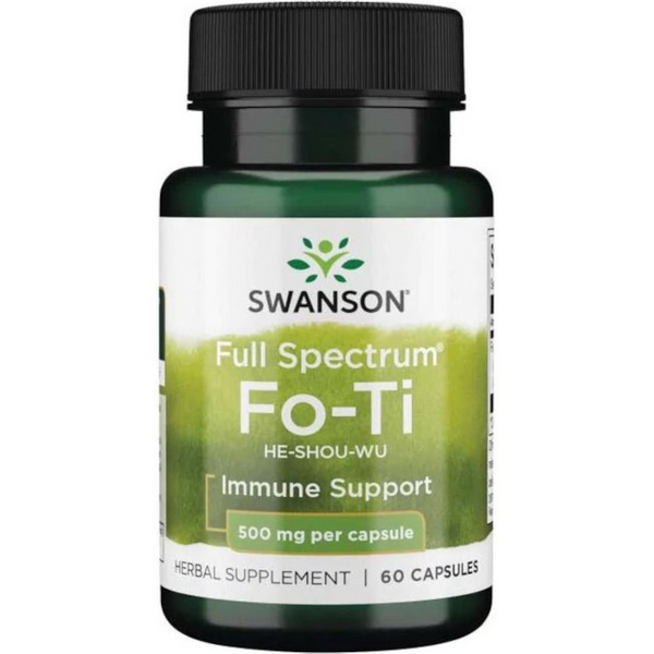 Korzeń Rdestu Wielokwiatowego Swanson FS Fo-Ti (He-Shou-Wu) 500mg 60kaps