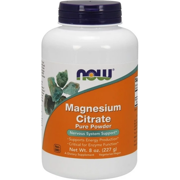 Minerały Magnez Now Foods Magnesium Citrate Pure Powder 227g