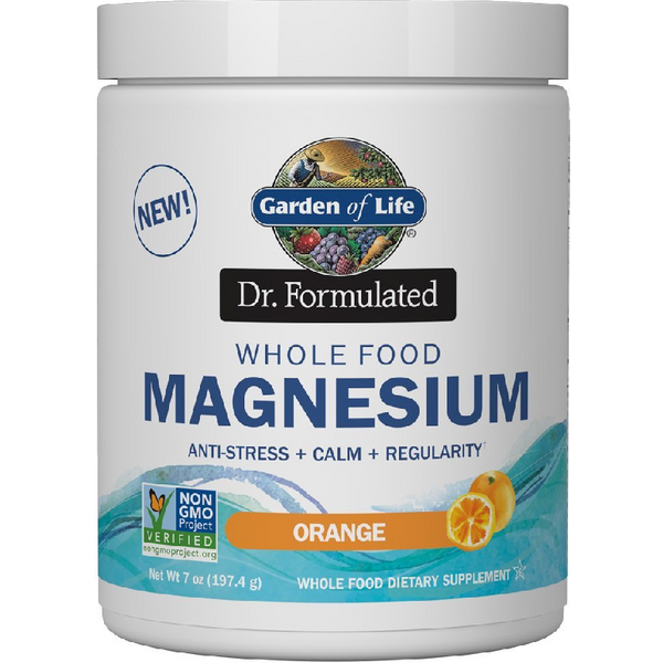 Minerały Magnez + Probiotyki Garden Of Life Dr.Form Whole Magnesium 197g Pomarańcza