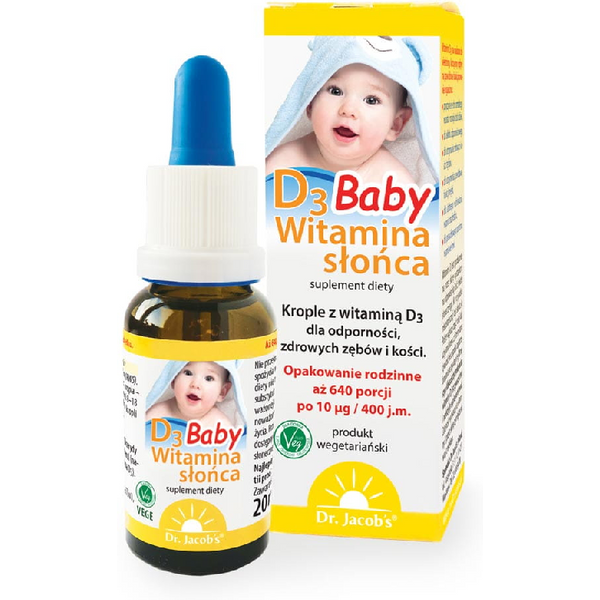 Witaminy dla Dzieci Dr. Jacob's Witamina Słońca D3 Baby 20ml