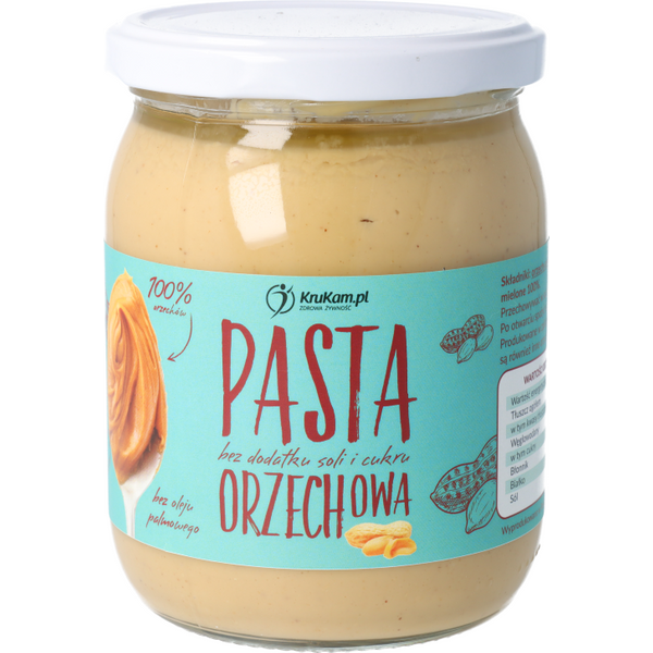Zdrowa Żywność KruKam Pasta Orzechowa 100% 900g
